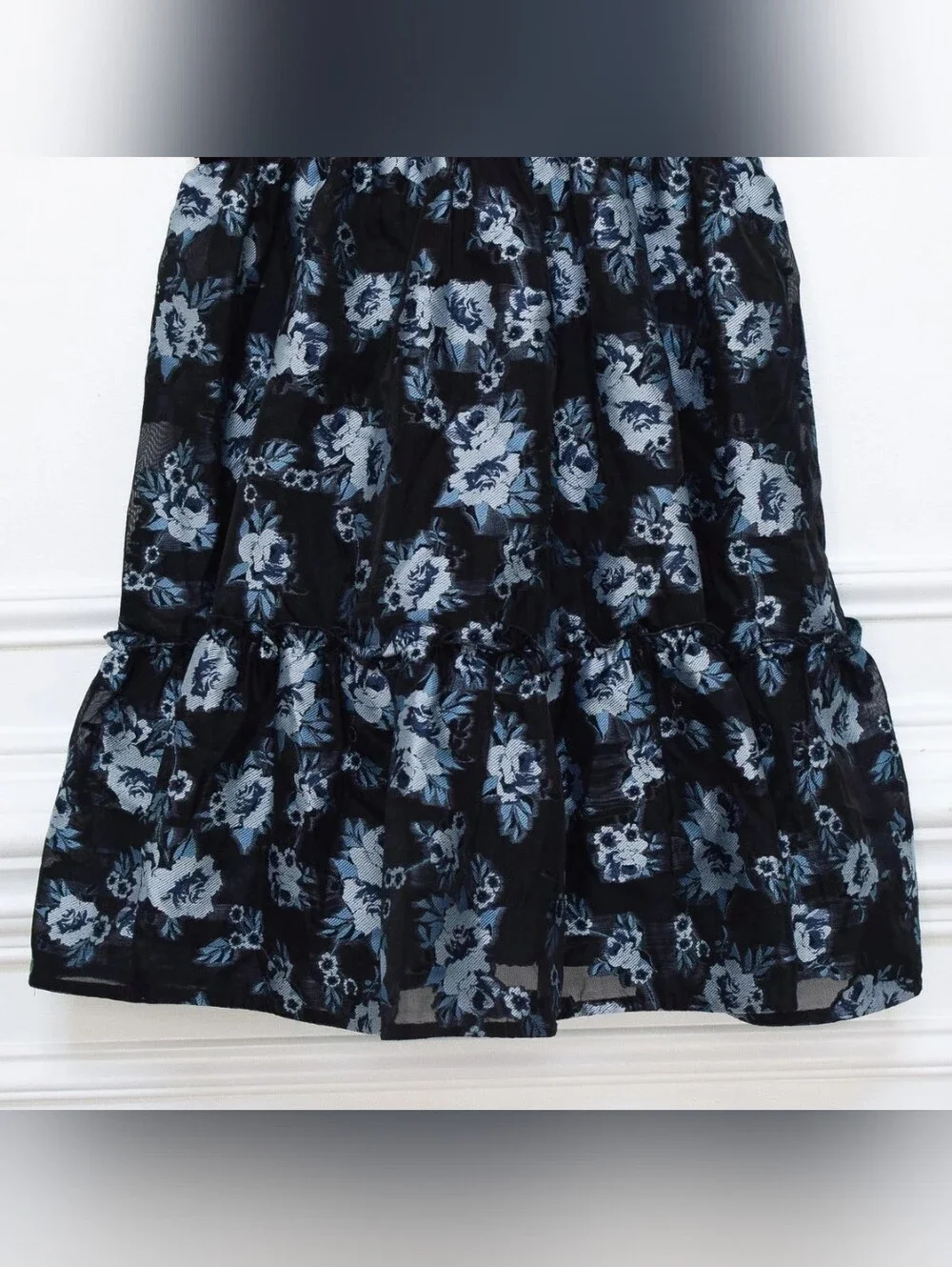 Kate Spade Prairie Rose Jewel Dress Floral Cocktail Fit & Flare Blue Size 00